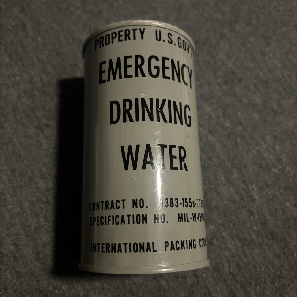 Vintage Emergency Drinking Water Can